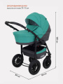 Коляска 3 в 1 Rant Siena 11 серый-темно-зеленый