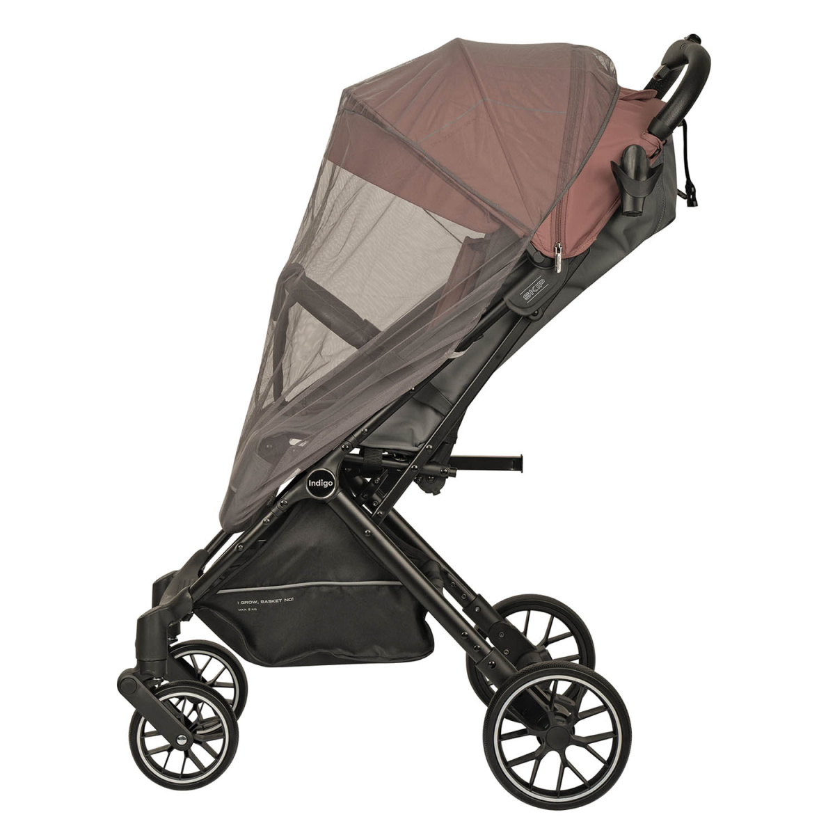 Коляска прогулочная Indigo SKIP розовый