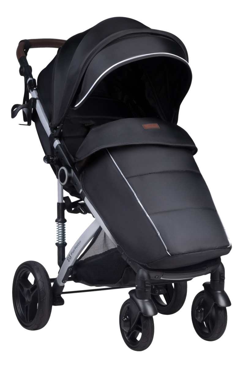 Коляска детская прогулочная Farfello Bino Angel Comfort (Rich black / Черный)