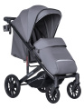 Коляска детская прогулочная Farfello Bonnie black (Smoke Grey/Дымчато-серый)