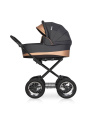 Коляска 2 в 1 Riko Basic Alfa Ecco Classic 02 черно-золотистый