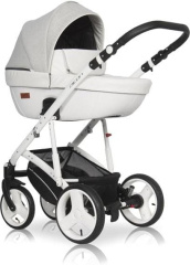 Коляска 2 в 1 Riko Basic Aicon 01 серо-белый