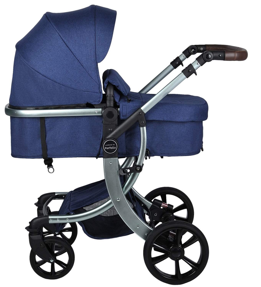 Коляска трансформер Farfello Aimile Original (New Silver) 608L (Синий)
