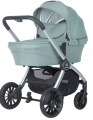 Коляска модульная 3 в 1 Farfello Baby shell BBS (BBS-33 green/зеленый/ серебро)