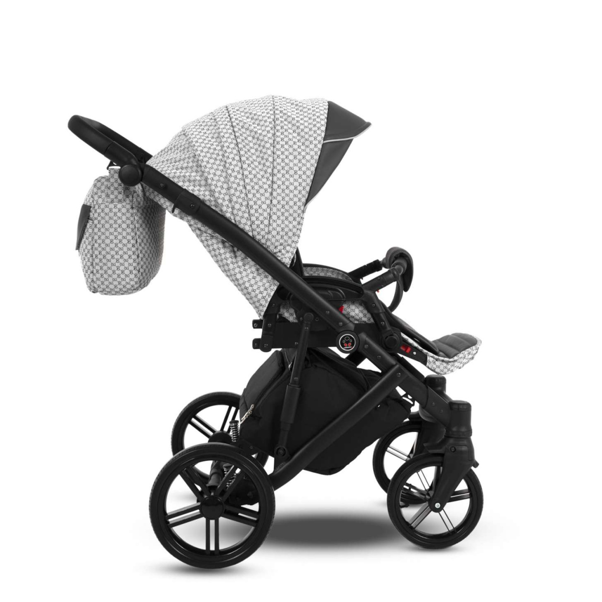 Коляска Camarelo Avenger 3 в 1 светло-серый жаккард/серая экокожа