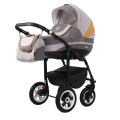 Коляска 2 в 1 Fabio Rant 04 серо-желтый