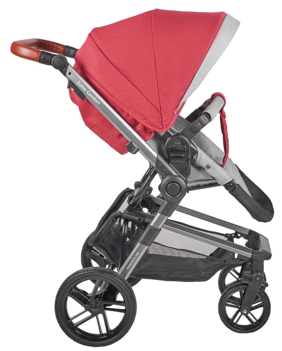 Коляска модульная 2 в 1 Farfello Zuma Duo Comfort (ZDC-11 Рубиновый)