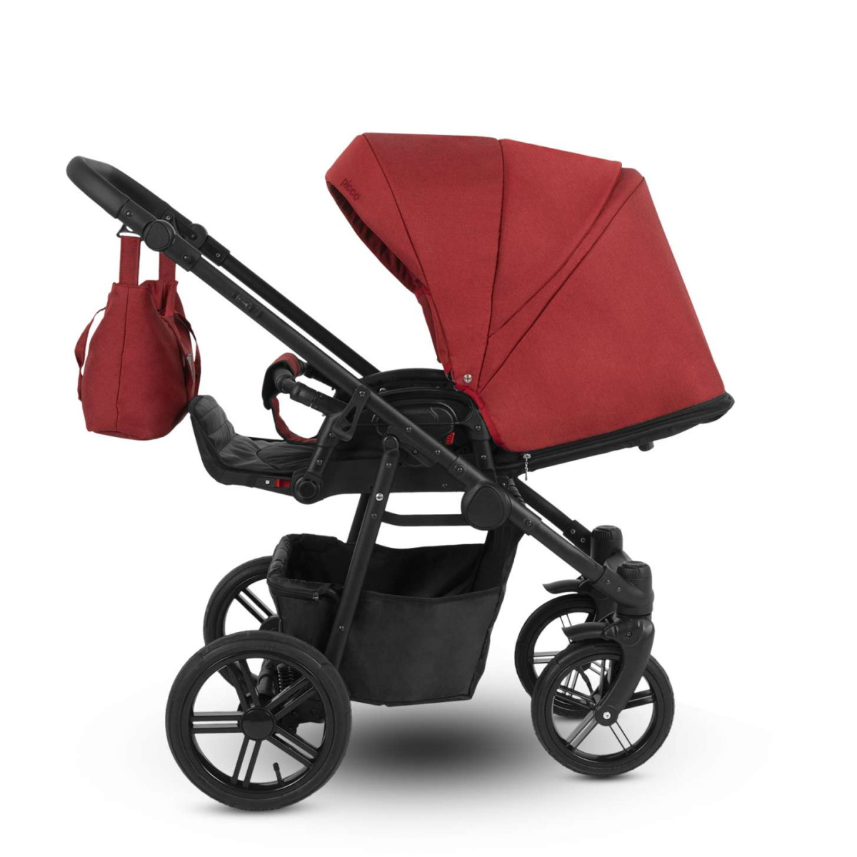 Коляска Camarelo Picco 3 в 1 красный меланж