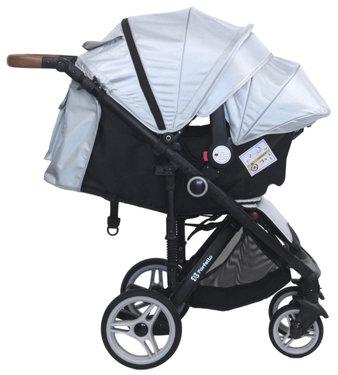 Коляска детская прогулочная Farfello Bino Angel Comfort (Silver/ серебристый)