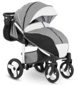 Прогулочная коляска Camarelo Elf белая рама светло-серый/черный