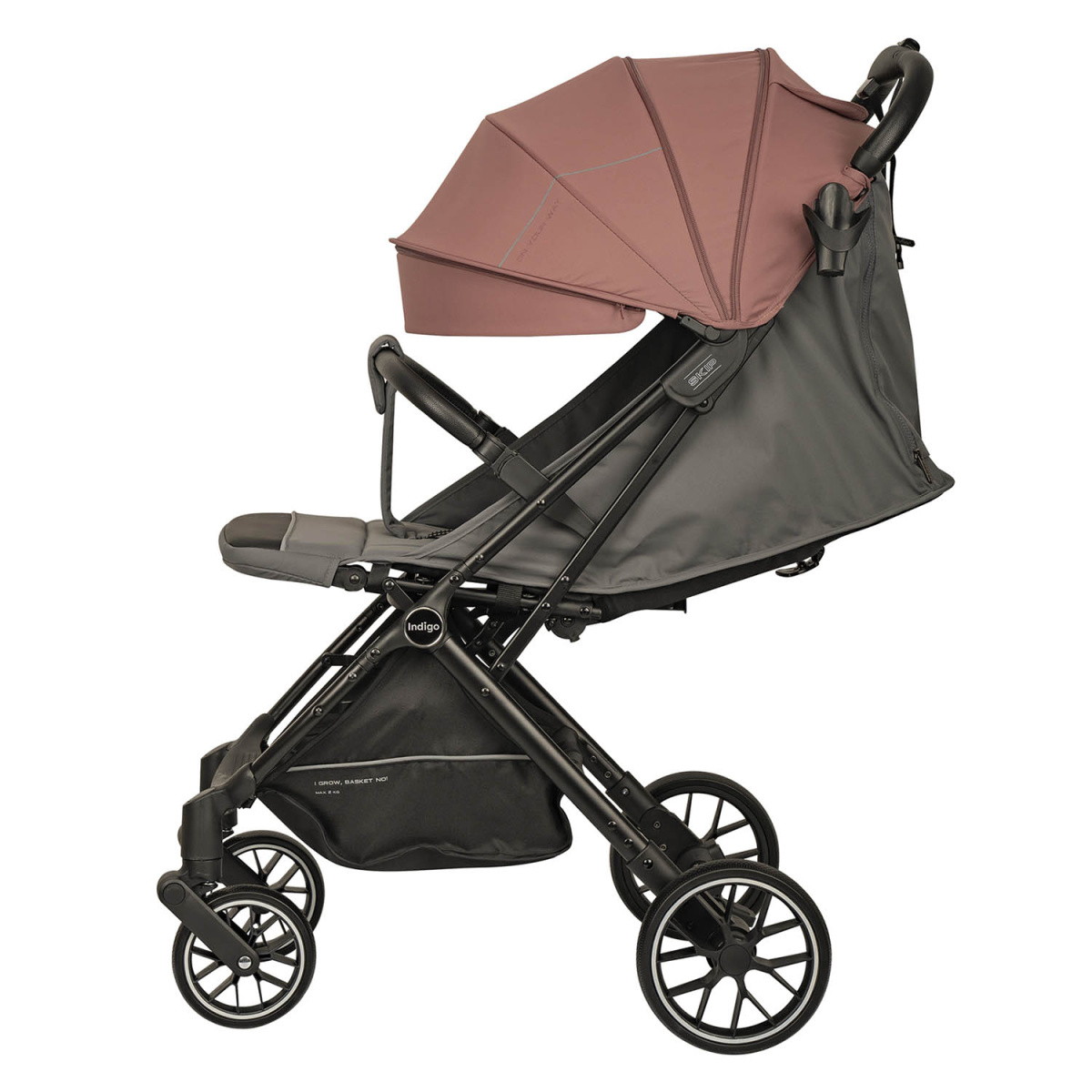 Коляска прогулочная Indigo SKIP розовый