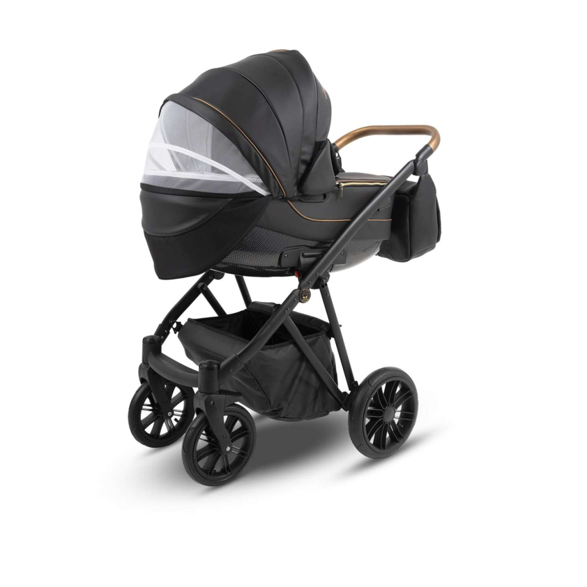 Коляска Camarelo Zeo 3 в 1 экокожа черный