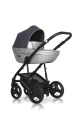 Коляска 3 в 1 Riko Basic Aicon 08 черно-белый
