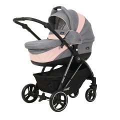 Коляска 2 в 1 Rant Neo серо-розовый
