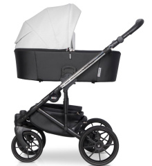 Коляска 2 в 1 Riko Basic Vest Lux 03 Titanium белый