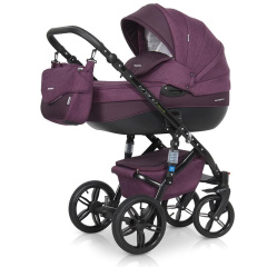 Коляска 3 в 1 Riko Bruno Natural 03 фиолетовый