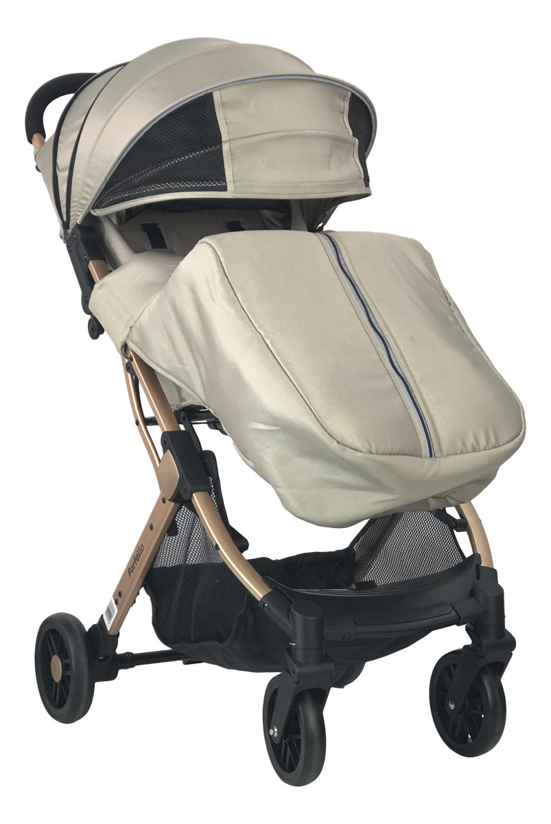 Коляска детская прогулочная Farfello Comfy Go (beige/ бежевый (золото) CG-111)