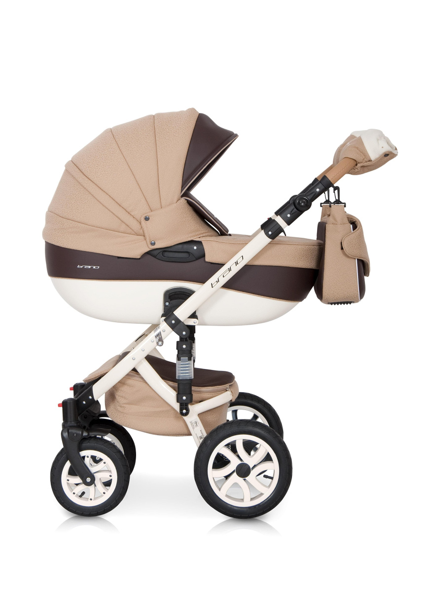 Коляска 2 в 1 Riko Bruno Ecco 12 бежево-коричневый